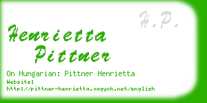 henrietta pittner business card